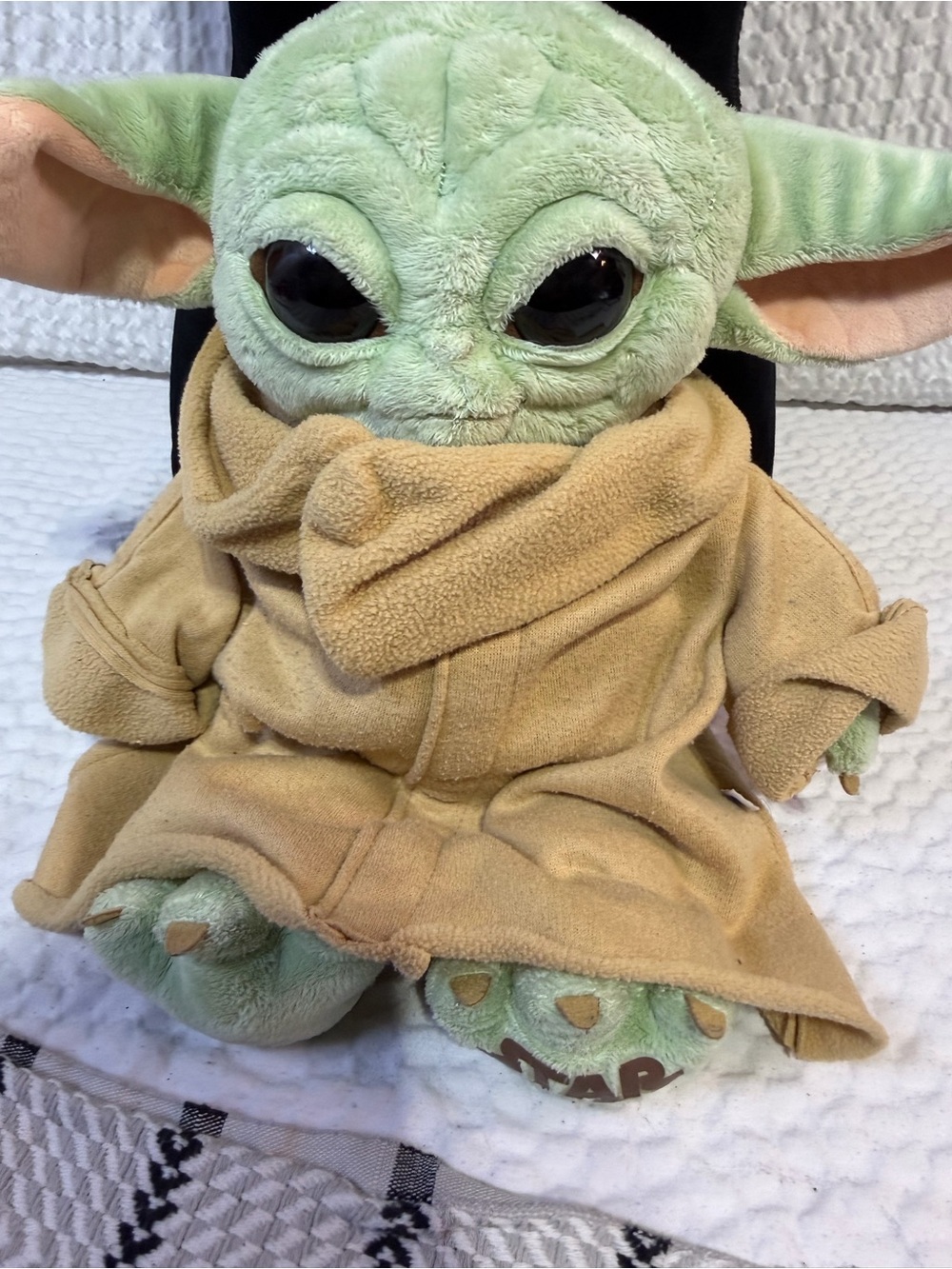 Plush Green Alien Doll with Tan Robe - Plush Character Toy